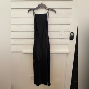Floor length black formal dress
